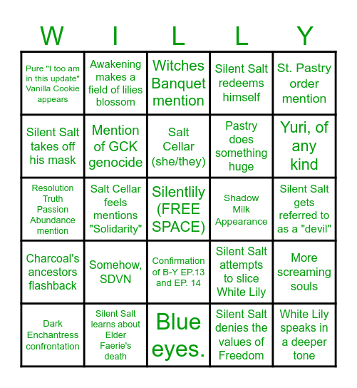 Beast-Yeast EP. 12 Bingo Card