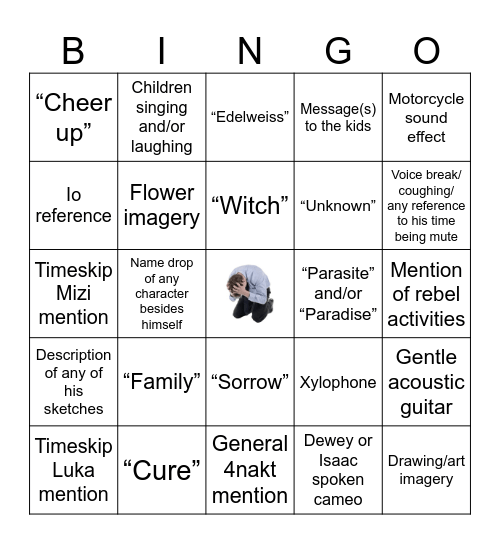 Scars: Till Sub Song Part 2 Bingo Card