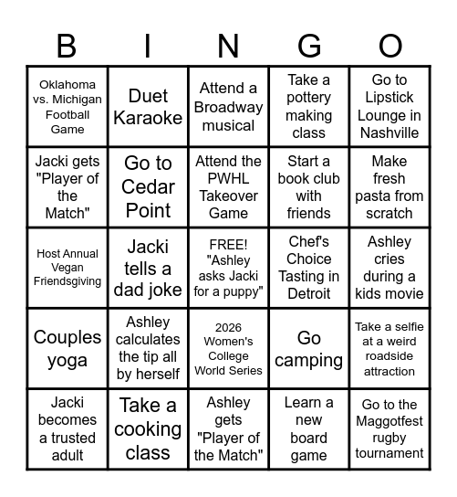 Love in All the Right Squares – 2026 Goals Bingo Card