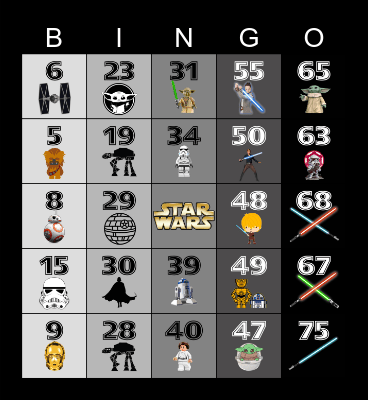 Star Wars Bingo! Bingo Card