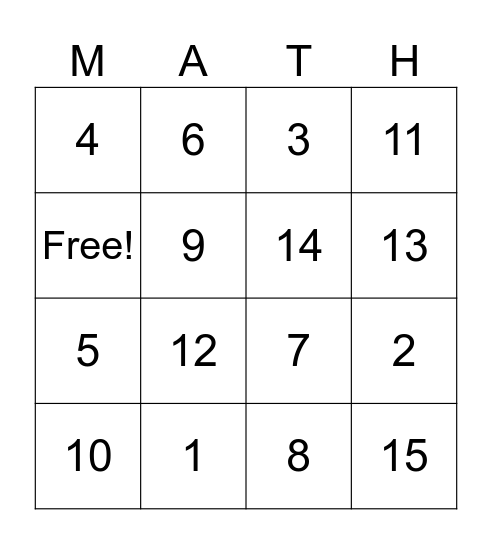 Compound Inequalities Bingo Card