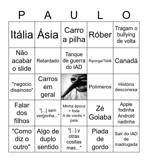 Bingo do Paulo Bingo Card