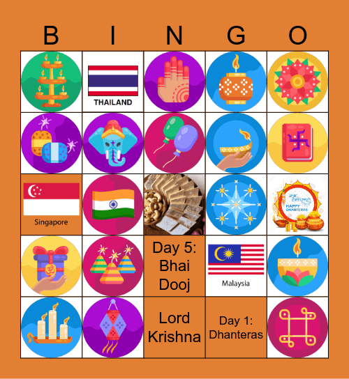 Diwali Bingo Card