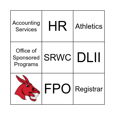 Campus Connections Passport Bingo Card