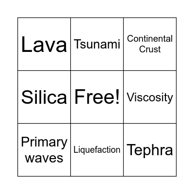 Environmental Science Bingo Card