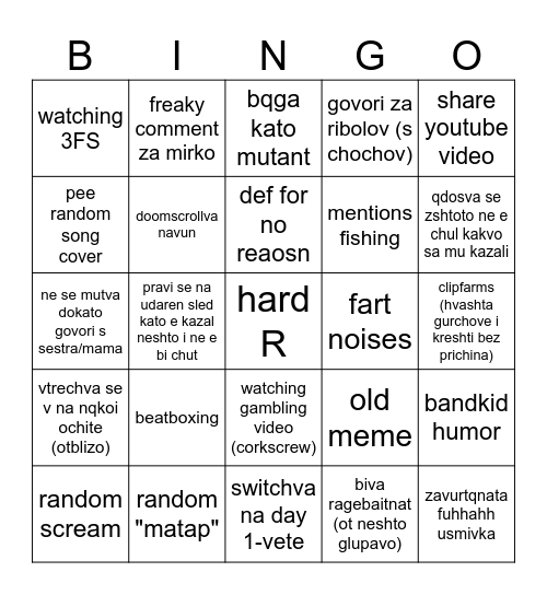 Vilo Bingo Card