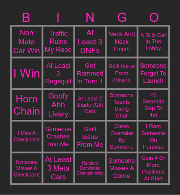 FH5 Bingo Card