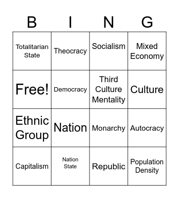 Bingo Card