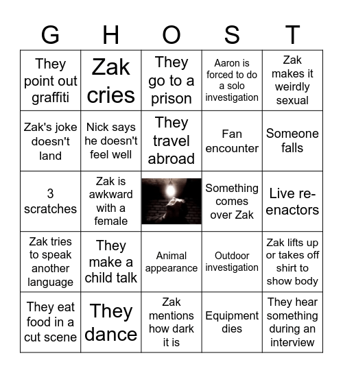 Ghost Adventures Bingo Card