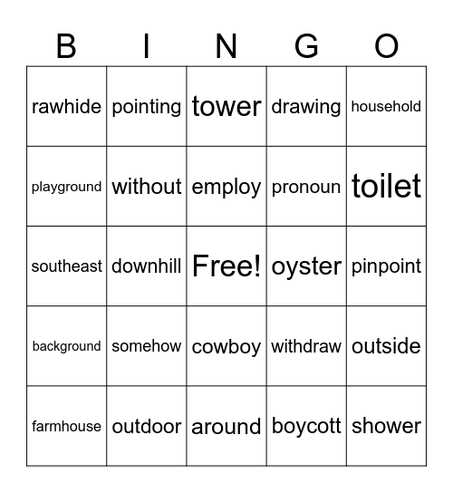 Vowel Teams and Diphthongs Lesson 97 Bingo Card