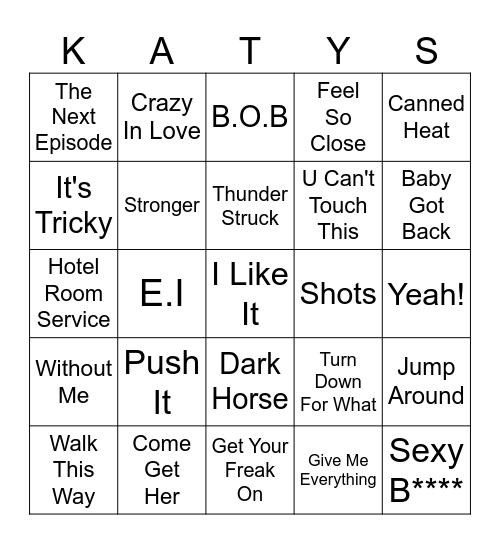Beat Drop Bingo Card