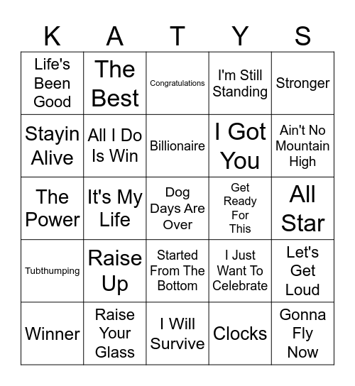 Winning Energy Bingo Card