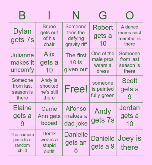 WICKED NIGHT BINGO Card