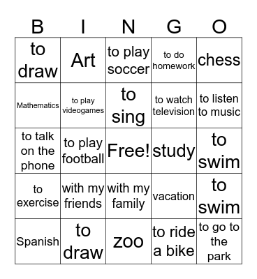 theta Bingo Card