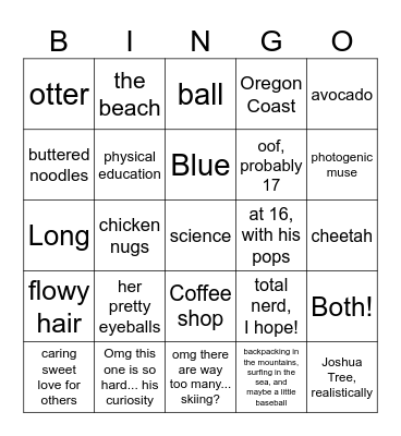 WELCOME TO... Baby Mickelson Bingo Card