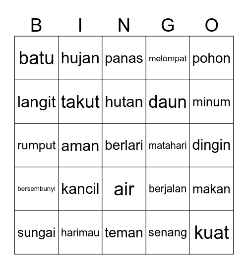 Clever Deer (Lv. 3) Bingo Card