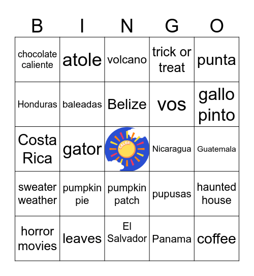 CALOR Bingo Card