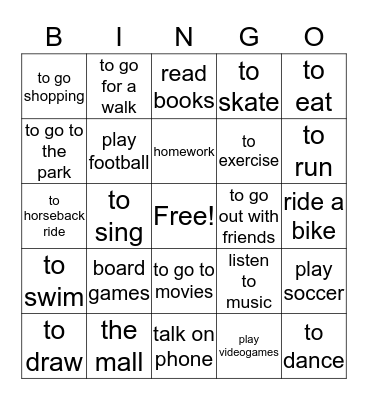 La Escuela Bingo Card