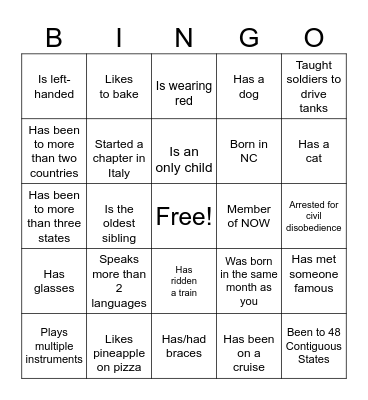 Icebreaker Bingo: Find Someone Who Bingo Card