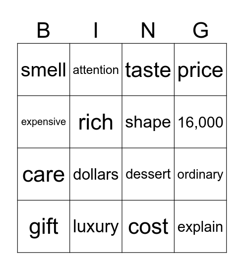 Unlock1 U7 LS Video Bingo Card