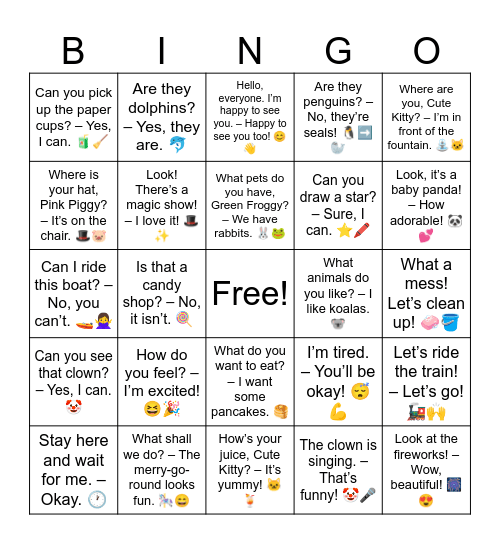 B4 L19 Review Bingo Card