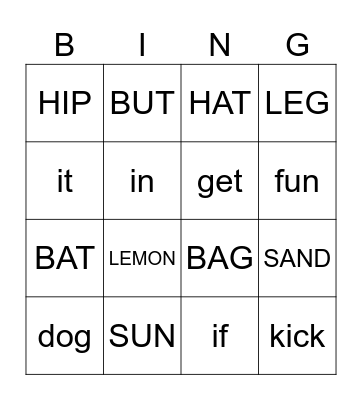 Bingo Card