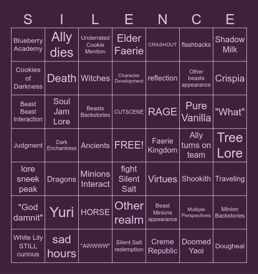 BEAST YEAST 12 BINGOOO Bingo Card