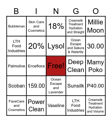WM BINGO Card