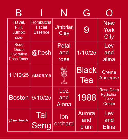 A Taste of Holiday Bingo Card