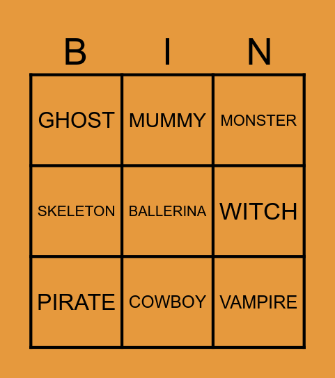 HALLOWEEN BINGO Card