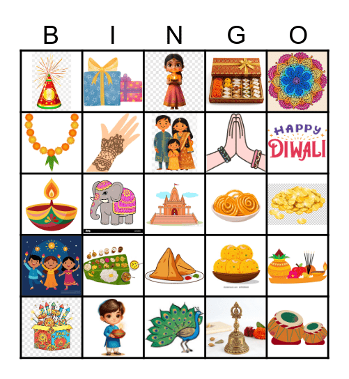 Happy Diwali! 🪔 Bingo Card