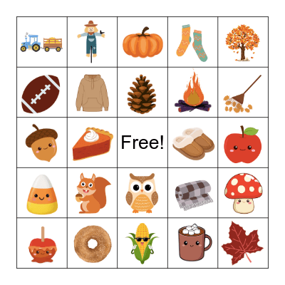 Fall Bingo Card