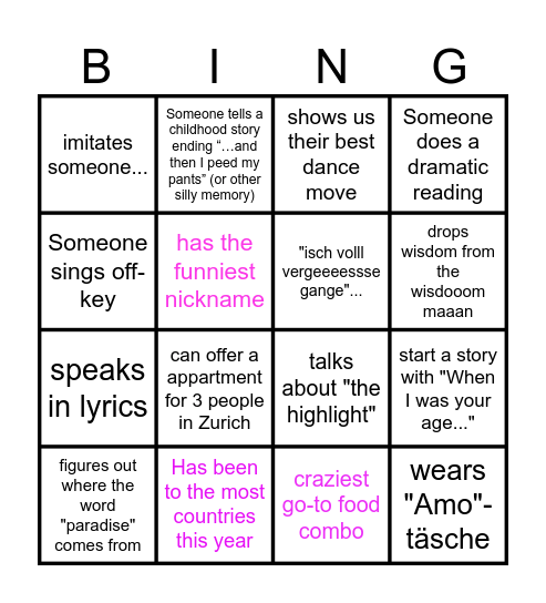 27th birthday BINGO Sarah Haghrooyan Bingo Card