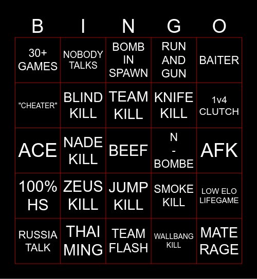 CS2 BINGO Card