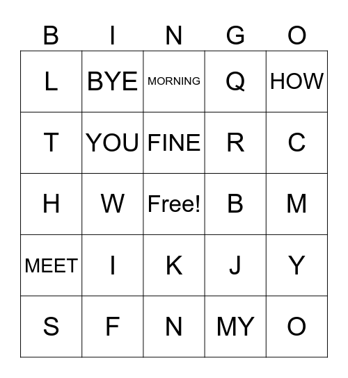 ASL CLUB (OCT 22) Bingo Card