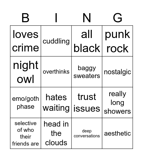 pisces sun scorpio moon taurus rising Bingo Card