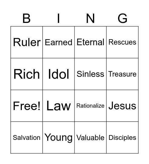 Listen Bingo Card