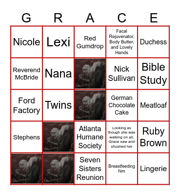 Nana Bingo Card