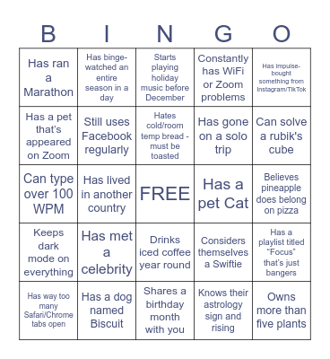 NYC 2025 CS Onsite Bingo Card