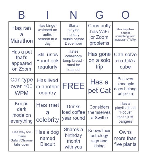 NYC 2025 CS Onsite Bingo Card