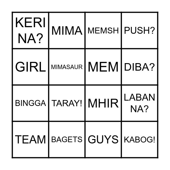 CLUSTER REGINA WISDOM WORDS Bingo Card