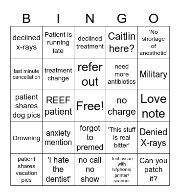 Backbay Bingo Card