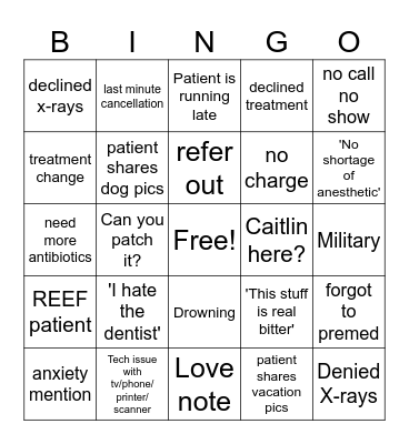 Backbay Bingo Card