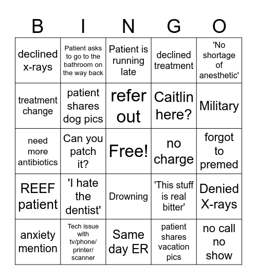 Backbay Bingo Card