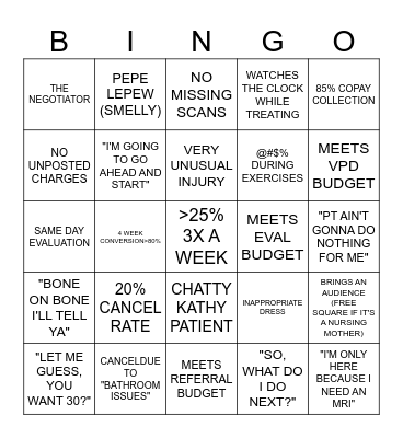 CORA BINGO Card