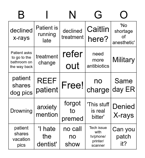 Backbay Bingo Card
