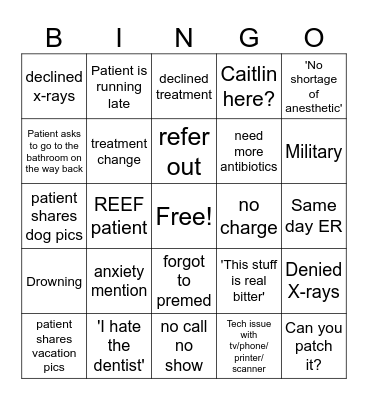 Backbay Bingo Card
