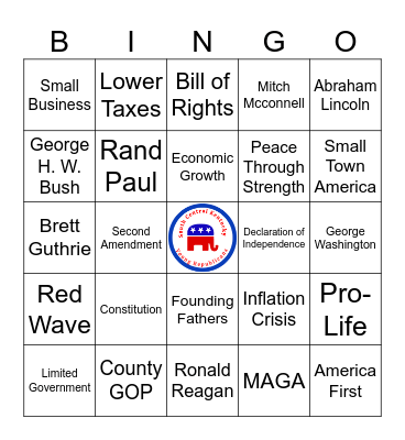 Republican Bingo Card