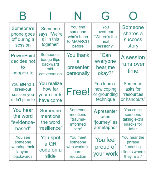 Northstar BINGO Card