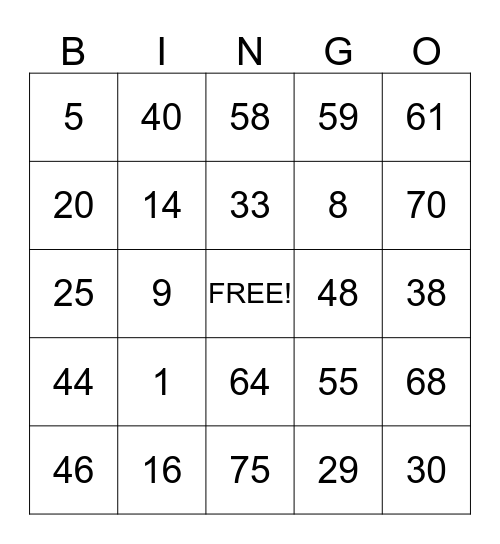 Any line on stamp in corner $1 Bingo Card